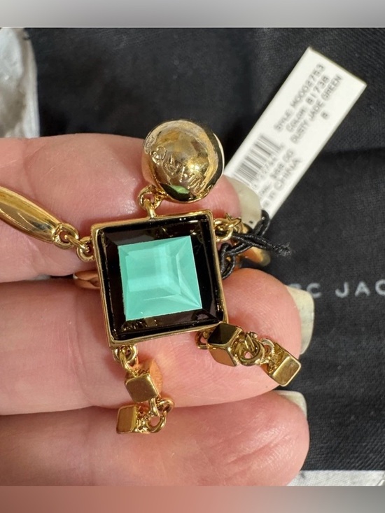 Marc By Marc Jacobs Jewelry - Marc By Marc Jacobs Stacked Block Figure Dusty Jade Green Ring/Size 8 -NWT